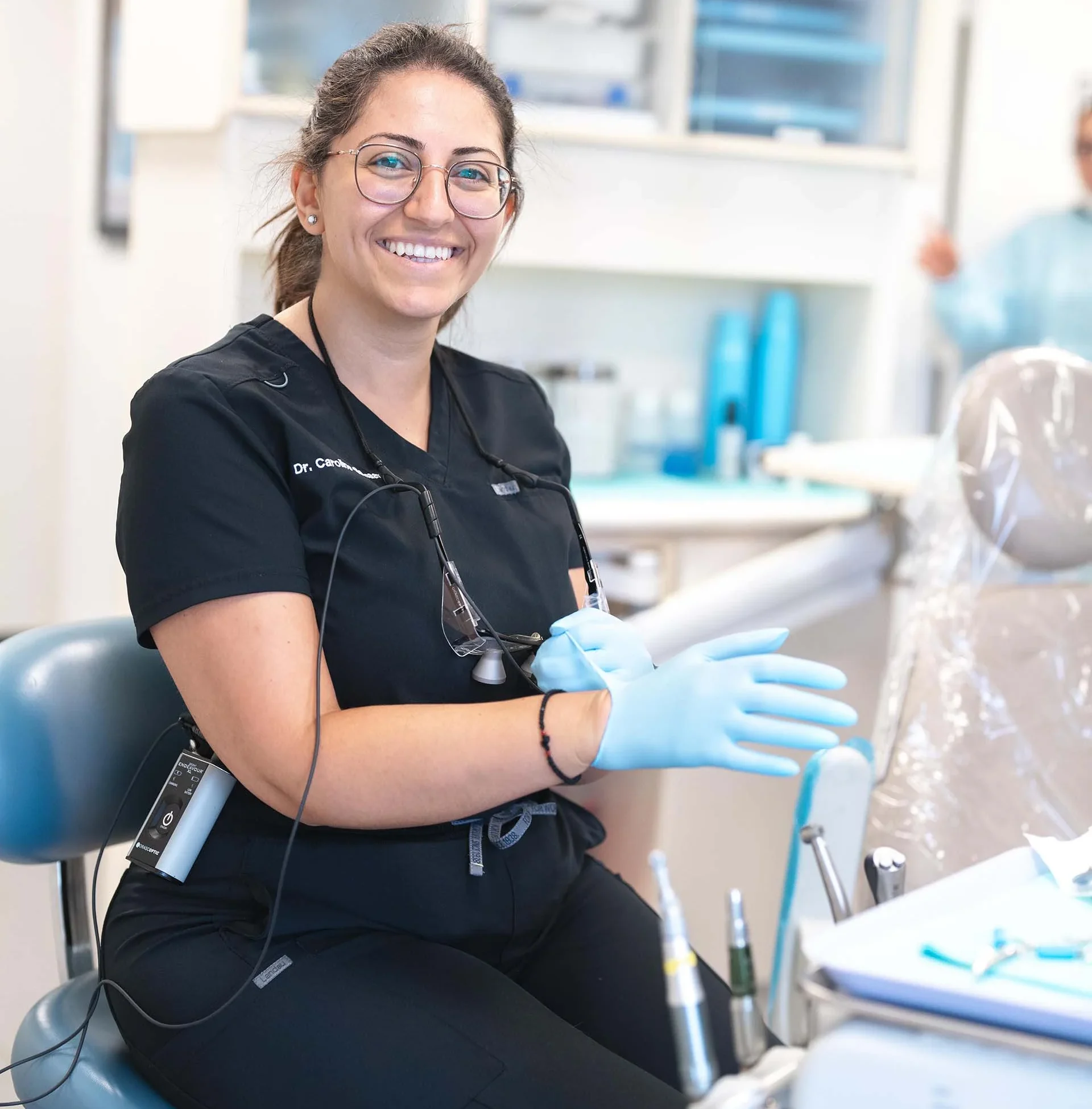 Dr Caroline Samaan smiling as usual