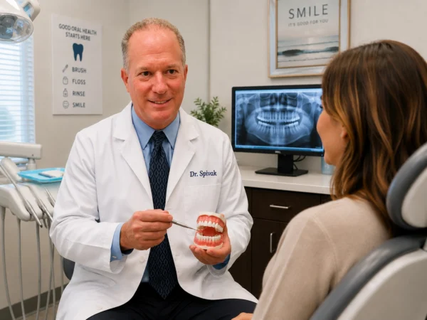 Dr Bruce Spivak consulting a patient in SEDA Dental Delray Beach